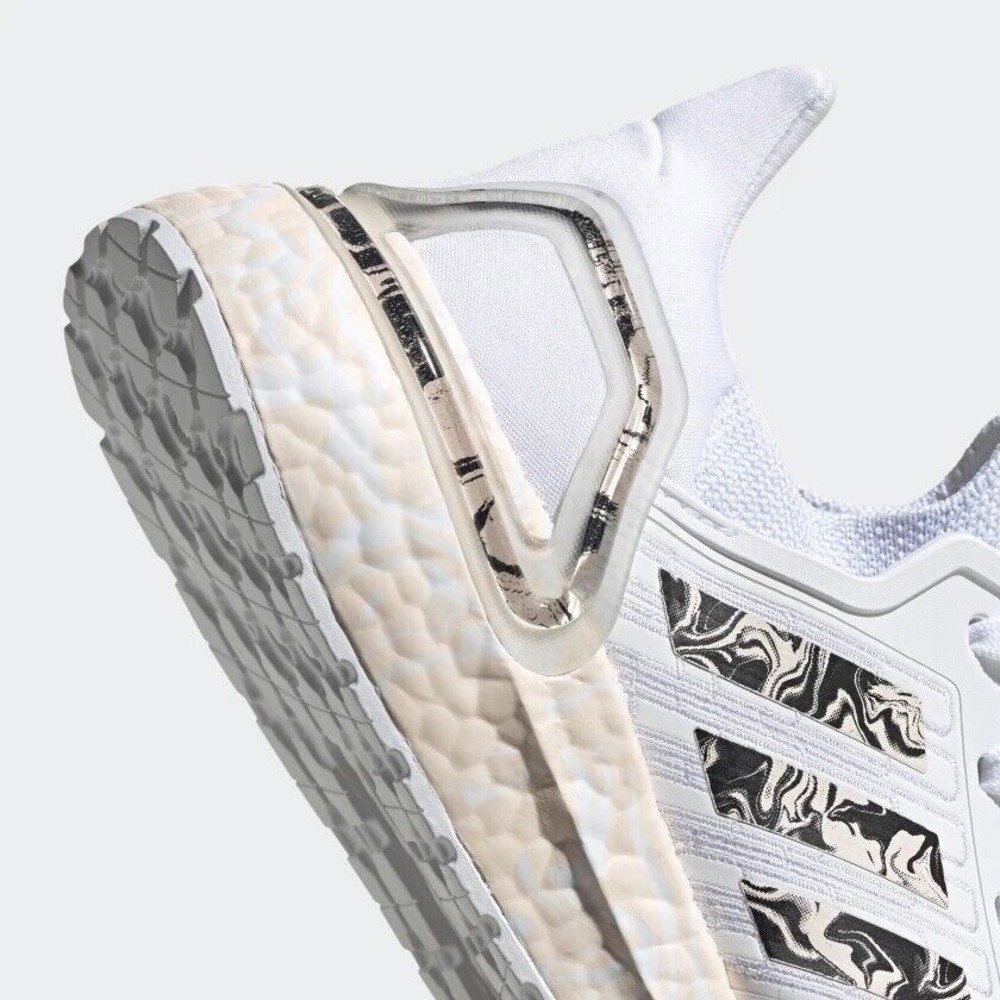 WOMEN'S adidas UltraBoost 20 Glam Pack - White Pink Tint FW5721 - Picture 9 of 10